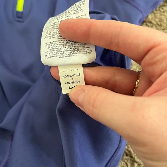 Nike Running Top Womens Size Medium Racer Blue 1/4 Zip Dri Fit Athletic Pullover - Picture 6 of 7
